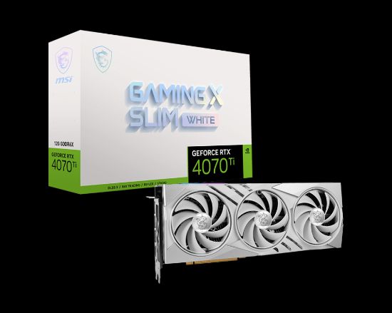 MSI GEFORCE RTX 4070 Ti GAMING X SLIM WHITE 12G 12GB GDDR6X HMDI DP 192BİT resmi