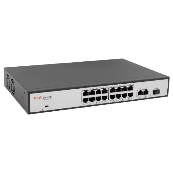 URANIUM POE-1621SFP 2X GIGABIT UPLINK 1X SFP 16 PORT 10/100 MBPS 200 WATT POE SWITCH resmi