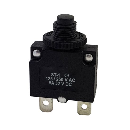 ST SERİSİ TERMİK RESETLİ 125/250VAC 32 VOLT DC 5 AMPER SİGORTA (IC-271S) resmi