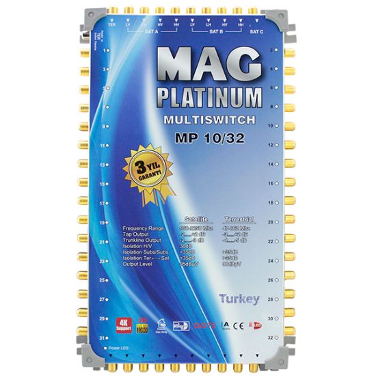 10*32 KASKATLI UYDU SANTRALİ MAG PLATINUM resmi