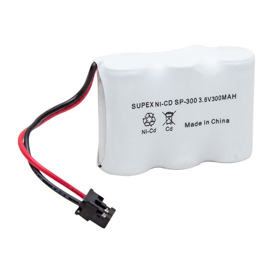 SUPEX SP-300 NI-CD 3LÜ KISA AÇIK 3.6 VOLT 300 MAH TELSİZ TELEFON PİLİ resmi