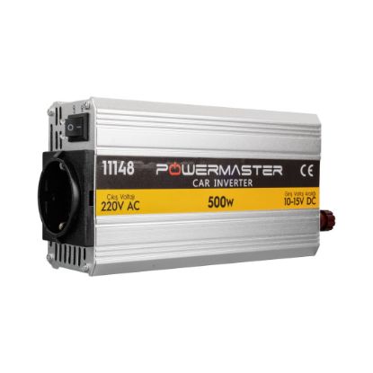 POWERMASTER PM-11148 12 VOLT - 500 WATT MODIFIED SINUS INVERTER (10-15V ARASI-220V AC) resmi