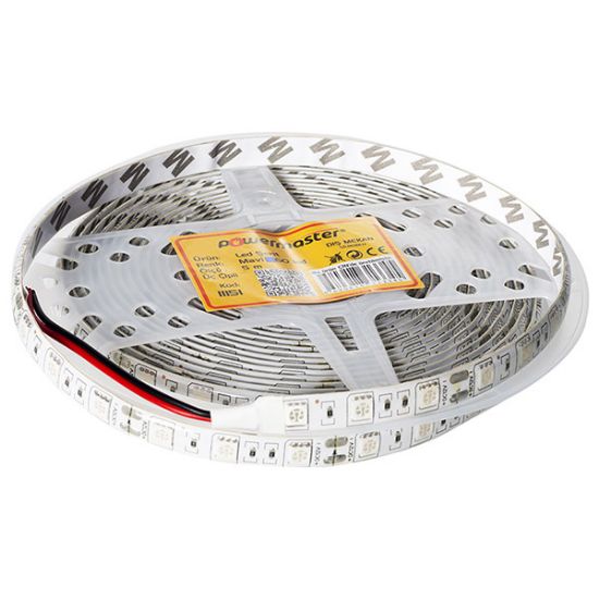 POWERMASTER LED ŞERİT 3 ÇİPLİ MAVİ DIŞ MEKAN SİLİKONLU 60 LED 5 METRE (5050) resmi