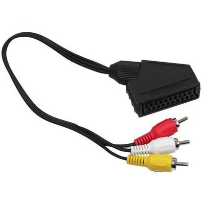 ELEKTROMER SCART ADAPTÖR DİŞİ/RCA ERKEK 20 CM KABLO resmi