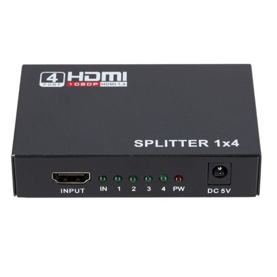 POWERMASTER PM-12081 1.4V 1080P 4KX2K 4 PORT HDMI SPLITTER DAĞITICI resmi