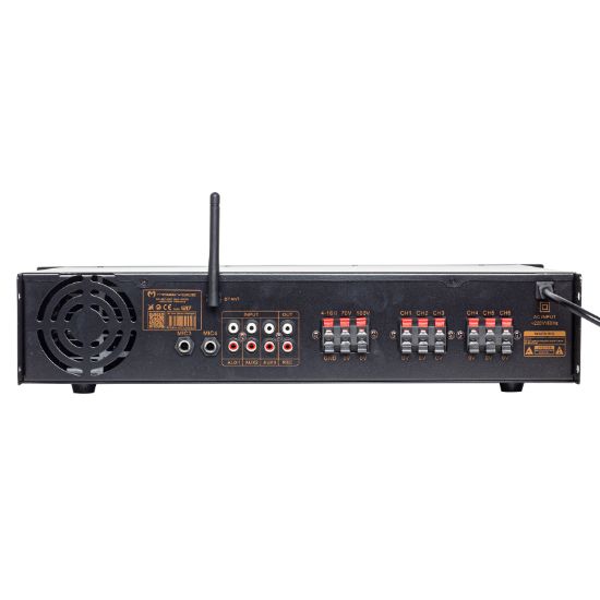 MAGICVOICE MV-1217 USB BT UK 6 ZON RMS 50W*1CH +4-16-70-100V TRAFOLU ANFİ resmi