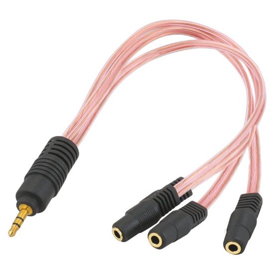 POWERMASTER 3.5 MM STEREO ERKEK/3 X 3.5 MM STEREO DİŞİ 5+1 KABLO resmi