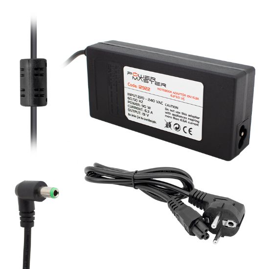 POWERMASTER 19 VOLT - 6.3 AMPER 6.3*3.0 UÇLU TOSHIBA NOTEBOOK ADAPTÖR resmi