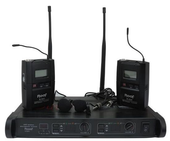 ROOF R-920 2 YAKA 2 KANAL UHF TELSİZ MİKROFON resmi