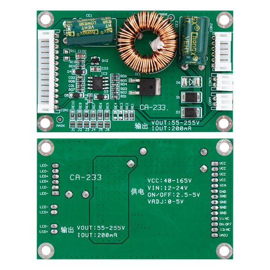 LCD-LED UNIVERSAL YÜKSELTİCİ BOARD CA-233 32-60 INCH 40-165V GİRİŞLİ 55-255V ÇIKIŞLI resmi