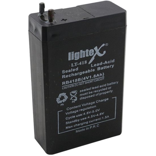 LIGHTEX LT-418 4 VOLT - 1.8 AMPER AKÜ (48 X 21 X 75 MM) resmi