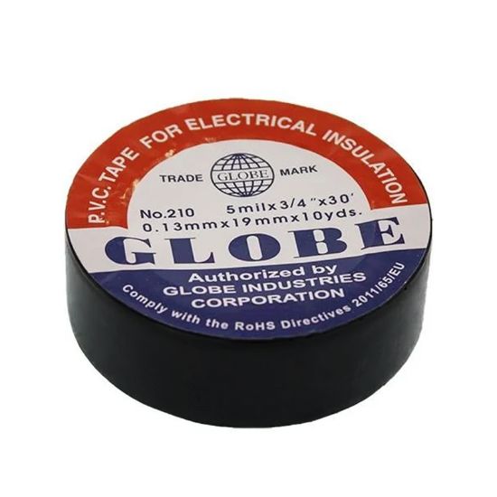 GLOBE 0.13MMX19 MM SİYAH İZOLE BANT (10LU PAKET) resmi