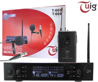 TUIG T-665 1 YAKA KABLOSUZ UHF TELSİZ MİKROFON resmi