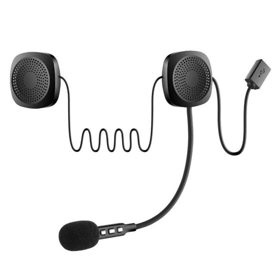 POWERMASTER PM-14283 BLUETOOTHLU ŞARJLI KASK İÇİ MOTOSİKLET HOPARLÖR VE MİKROFON SETİ resmi