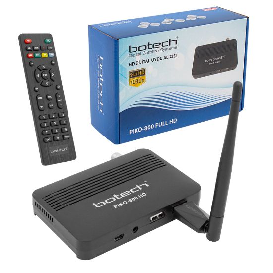 BOTECH PIKO 800 IPTV DESTEKLİ TKGSLİ FULL HD MINI ÇANAKSIZ UYDU ALICISI resmi