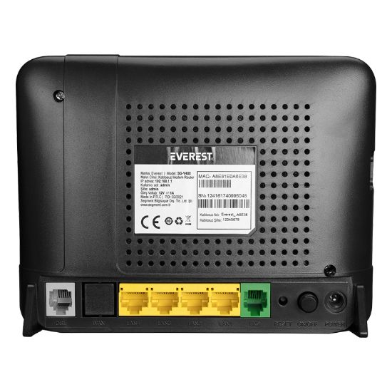 EVEREST SG-V400 2.4GHZ 300 MBPS KABLOSUZ VDSL/ADSL2+ VOIP MODEM ROUTER resmi