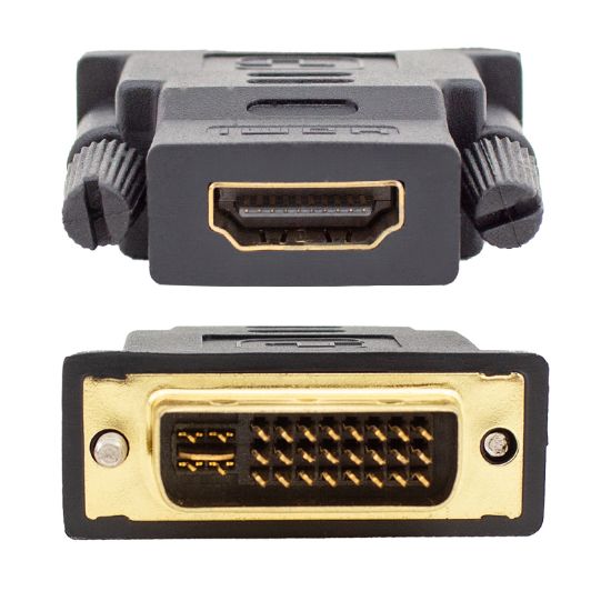 POWERMASTER HDMI DİŞİ - DVI ERKEK 24+5 PİN GOLD ÇEVİRİCİ JACK resmi