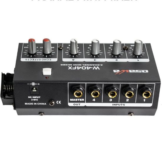 OSAWA W-404FX MİK GİRİŞ-1 LINE ÇIKIŞ EKOLU MİK ÇOĞALTICI 20 DB ADAPTÖRLÜ 4 KANAL MINI MIXER resmi