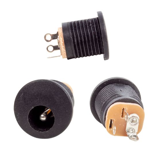 YUVARLAK SOMUNLU ŞASE 2.1MM ADAPTÖR FİŞİ (IC-257) resmi