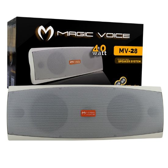 MAGICVOICE MV-28TRF 2*13 CM 40 WATT TEKLİ BEYAZ TRAFOLU SÜTUN HOPARLÖR resmi