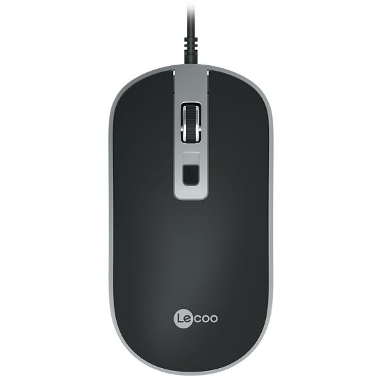 LENOVO LECOO MS104 1600 DPI 4 TUŞLU USB KABLOLU OPTİK MOUSE resmi