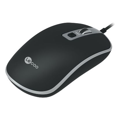 LENOVO LECOO MS104 1600 DPI 4 TUŞLU USB KABLOLU OPTİK MOUSE resmi