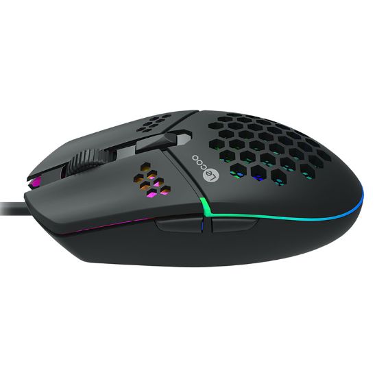 LENOVO LECOO MS105 3200 DPI 6 TUŞLU KABLOLU RGB LED AYDINLATMALI GAMING MOUSE resmi