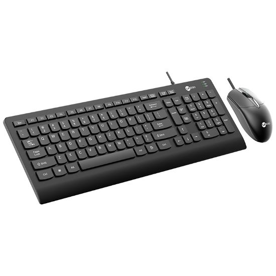 LENOVO LECOO CM103 USB KABLOLU SİYAH Q KLAVYE  MOUSE SET resmi