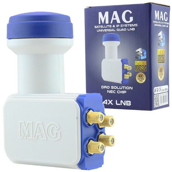 MAG DÖRTLÜ QUAD ALTIN UÇLU NEC CHIP LNB 0.1DB resmi