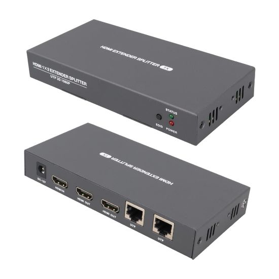 POWERMASTER PM-16071 HDMI 1X2 SPLITTER + HDMI 50 METRE EXTENDER SET resmi