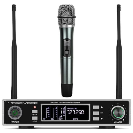 MAGICVOICE MV-1100E UHF ÇİFT TUNER 1 EL KABLOSUZ TELSİZ MİKROFON resmi