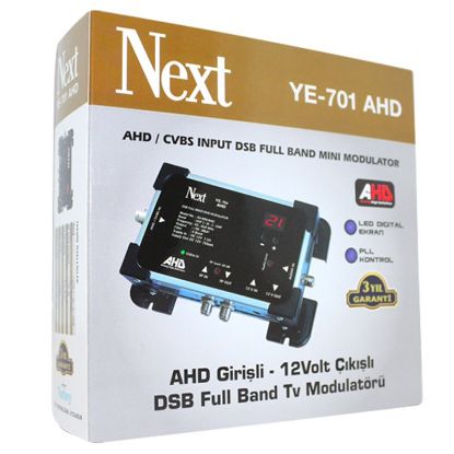 NEXT YE-701 AHD GİRİŞLİ 12V ÇIKIŞLI DSB FULL BAND TV AHD MODÜLATÖR resmi