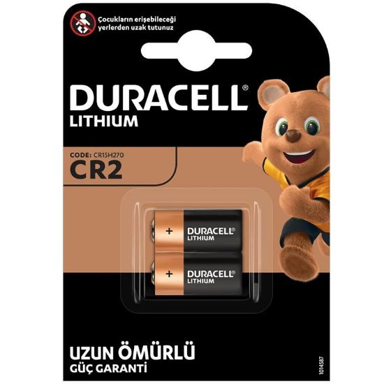 DURACELL CR2 3 VOLT LİTYUM PİL (2Lİ PAKET) resmi