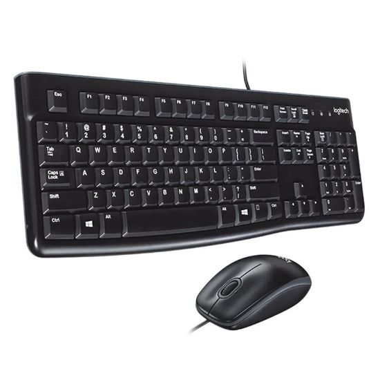 LOGITECH MK120 USB Q SİYAH KABLOLU KLAVYE+MOUSE SET resmi