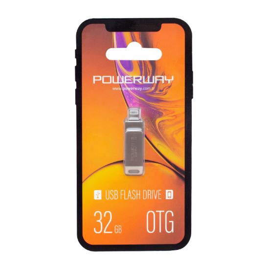 POWERWAY 32 GB IPHONE USB 2.0 OTG METAL FLASH BELLEK resmi