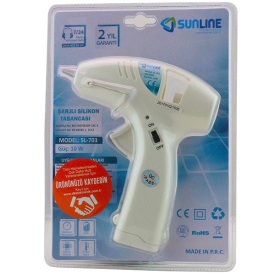 SUNLINE SL-703 10 WATT ŞARJLI PİLLİ SEYYAR SİLİKON TABANCASI resmi