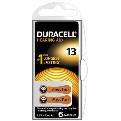 DURACELL 13 NO KULAKLIK PİLİ (6LI PAKET) resmi