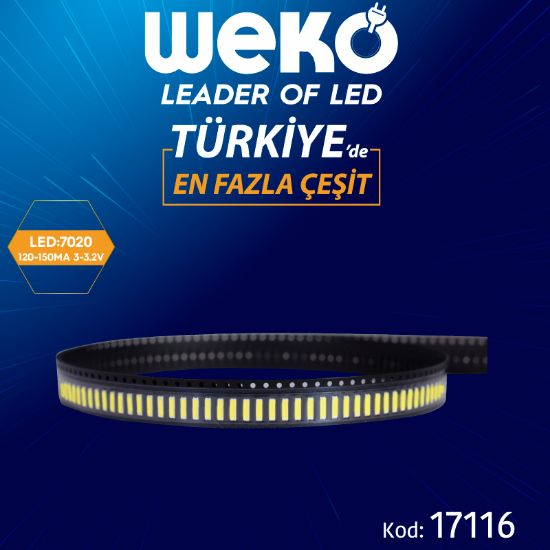 LEDBAR LEDLERİ 7020 120-150 MA 3-3.2V resmi