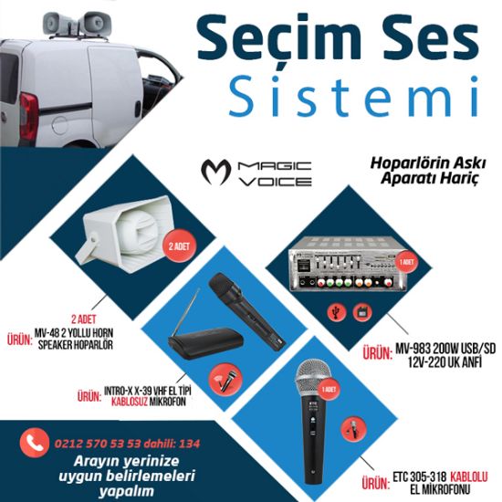 MAGICVOICE 2Lİ HORN HOPARLÖRLÜ SEÇİM SETİ resmi