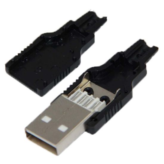 LEHİMLENEBİLİR USB A ERKEK SOKET (IC-264A) resmi