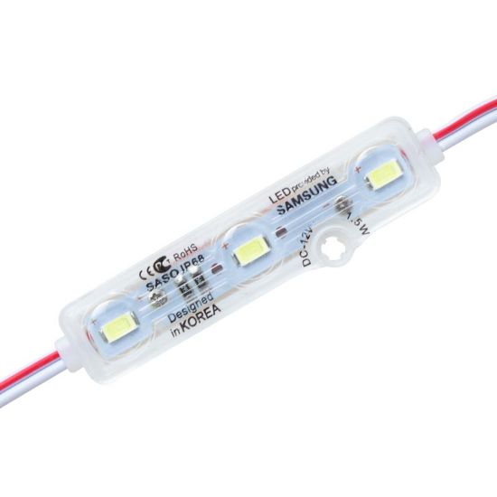 POWERMASTER MODÜL LED 12V IP67 SAMSUNG 5730 BEYAZ ŞEFFAF KAPAKLI resmi