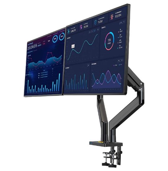 POWERMASTER G32 22 - 32 AMORTİSÖRLÜ STAND ÇİFT KOL LCD-LED MONİTÖR TUTUCU STAND ASKI APARATI resmi