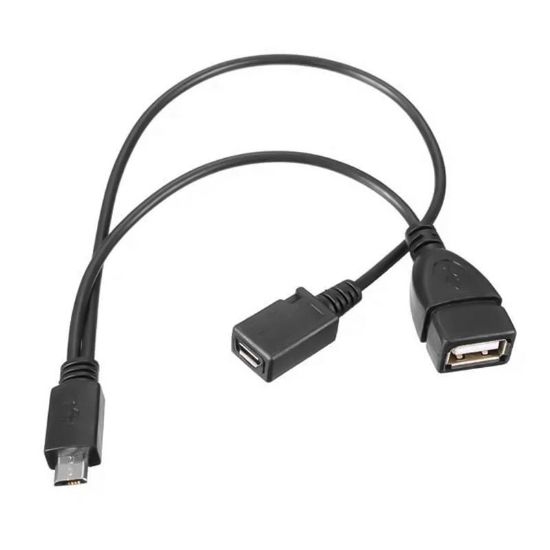 POWERMASTER USB DİŞİ MİCRO USB ERKEK-DİŞİ Y 20 CM OTG KABLO resmi