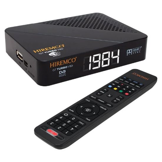 HIREMCO GT TURBO V8D+ HD IP TV PLUS ETHERNETLİ LINUX TABANLI DAHİLİ WİFİ FULL HD MİNİ UYDU ALICISI resmi