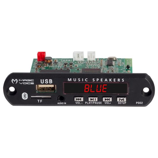 MAGICVOICE P002A MP5 USB/SD/MMC/BLUETOOTH KUMANDALI OTO TEYP ÇEVİRİCİ DİJİTAL VİDEO PLAYER BOARD (12V-500MA) resmi