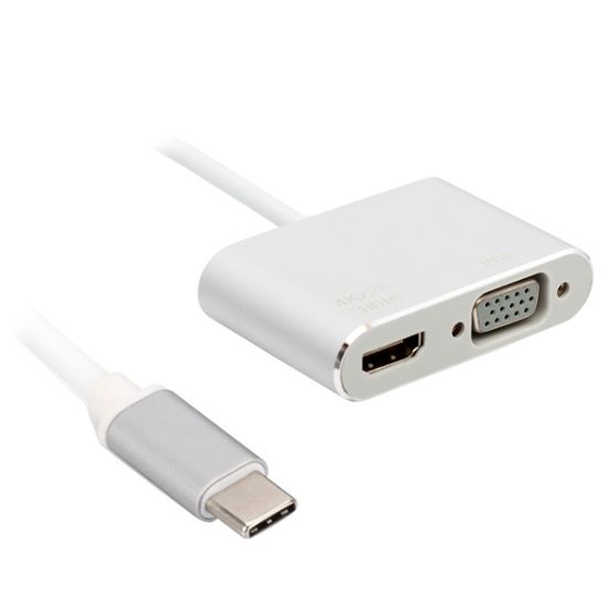 POWERMASTER PM-18227 USB TYPE-C TO HDMI-VGA ADAPTÖR 2 IN 1 APARAT resmi