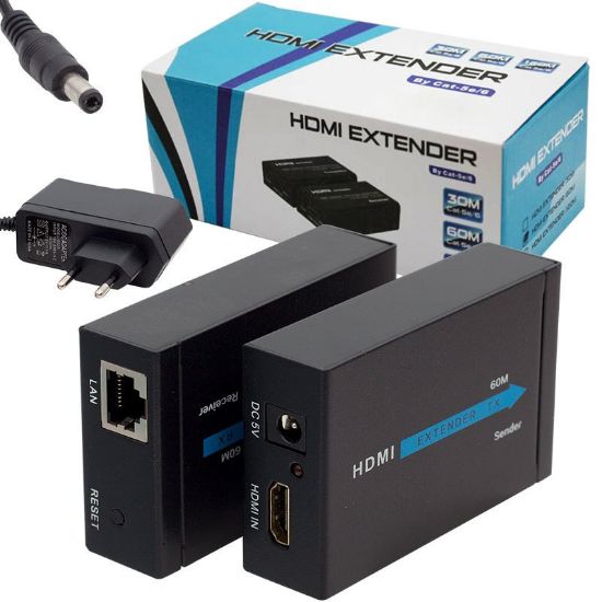 POWERMASTER PM-18232 HDMI TO CAT5/CAT6 60 METRE UZATICI EXTENDER resmi