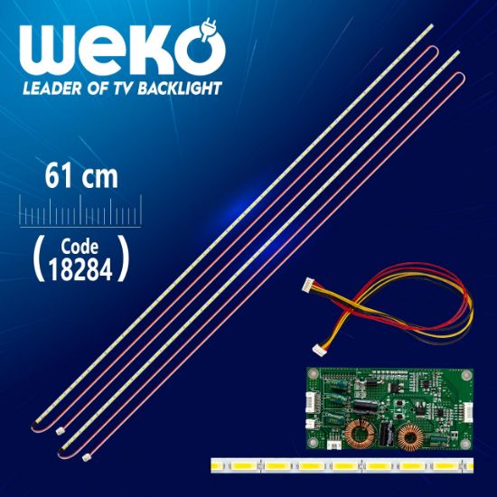 55 UNİVERSAL E-LED 69 LEDLİ (7020) 610MM 360-450MA 72-75V ÇİFT LED+SÜRÜCÜ+KABLO TAKIM (WK-0367) resmi