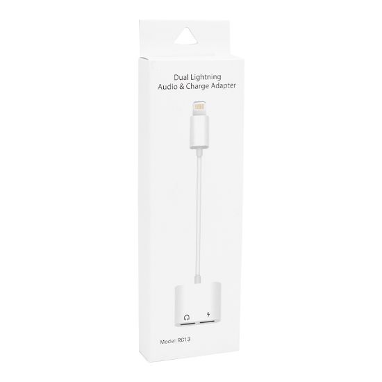 POWERMASTER J-008/RC-13 IPHONE LIGHTNING ŞARJ VE KULAKLIK ÇEVİRİCİ KABLO ADAPTÖR resmi