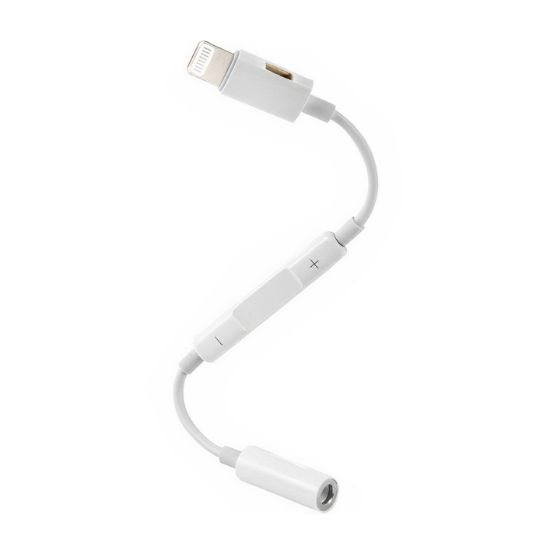 POWERMASTER JH-024 IPHONE LIGHTNING TO 3.5MM AUX KULAKLIK JACK ÇEVİRİCİ 14 CM KABLO resmi